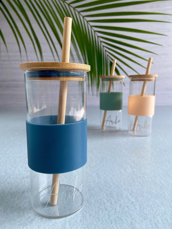 Glass Sipper With Straw