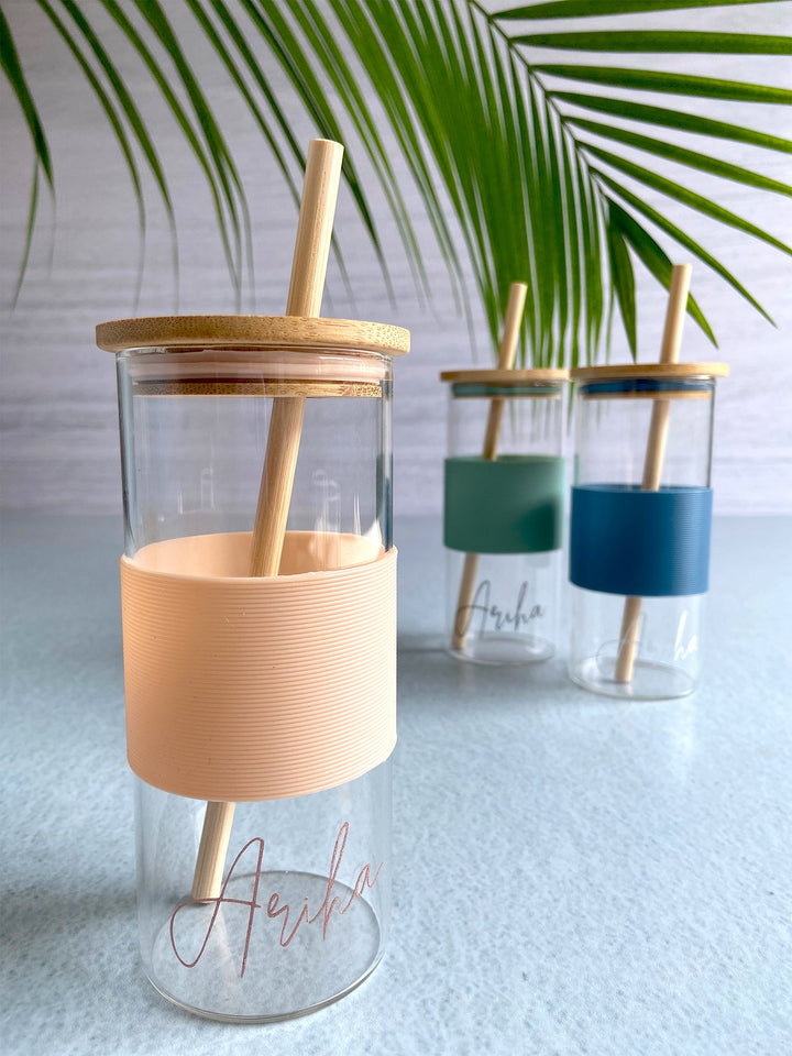 Glass Sipper With Straw