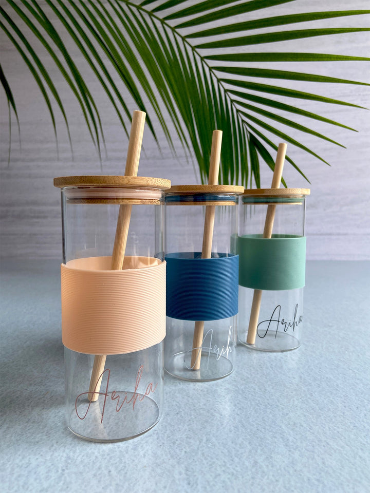 Glass Sipper With Straw