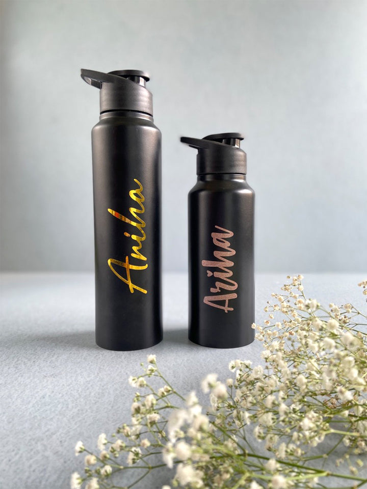 Matte Black Water Bottle