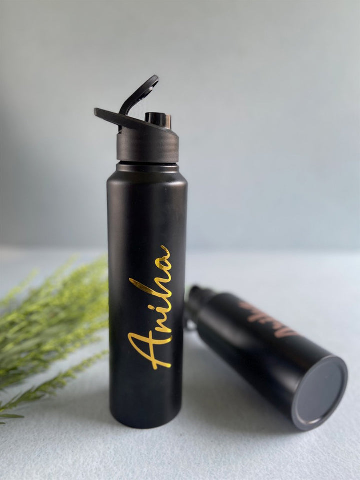 Matte Black Water Bottle