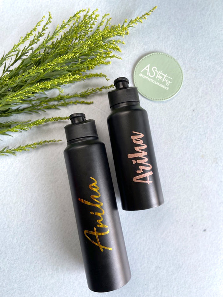 Matte Black Water Bottle