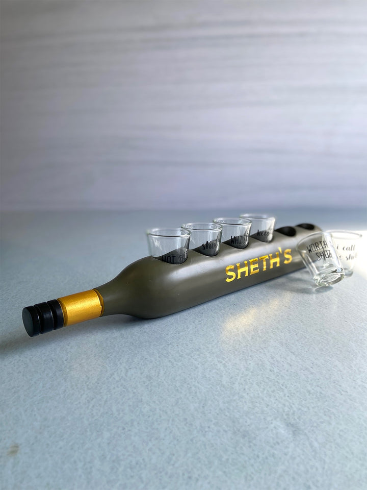 Shot Glass Holder with Glasses