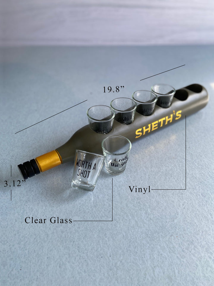 Shot Glass Holder with Glasses