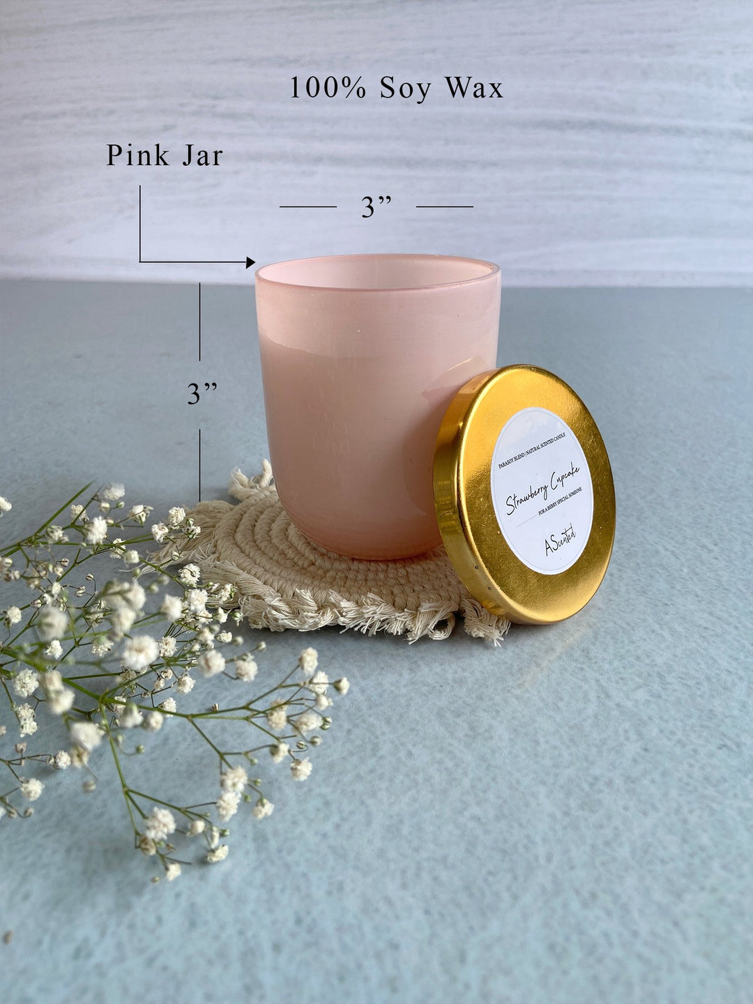 Strawberry Cupcake - Pink Jar Gold Lid