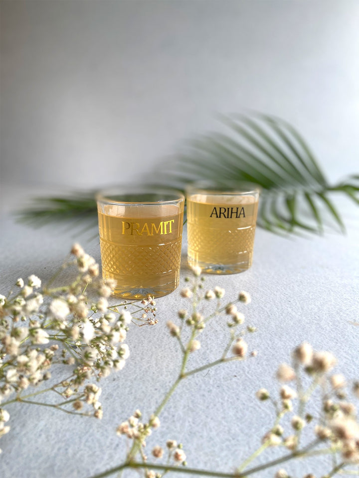 Textured Whiskey Glass