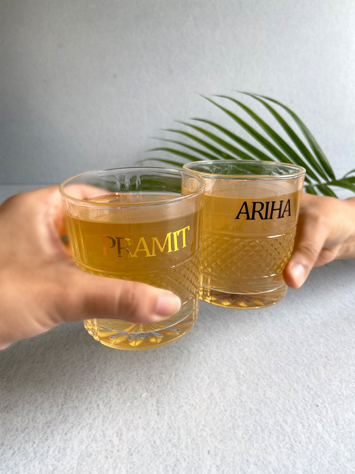 Textured Whiskey Glass