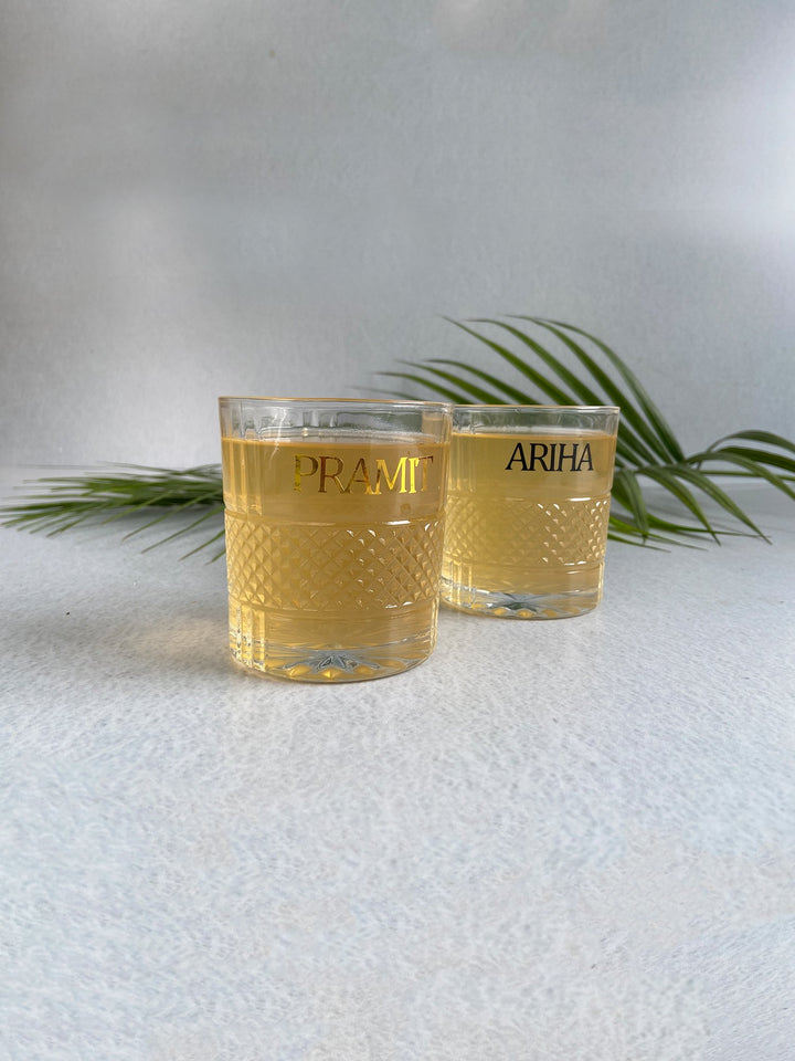 Textured Whiskey Glass
