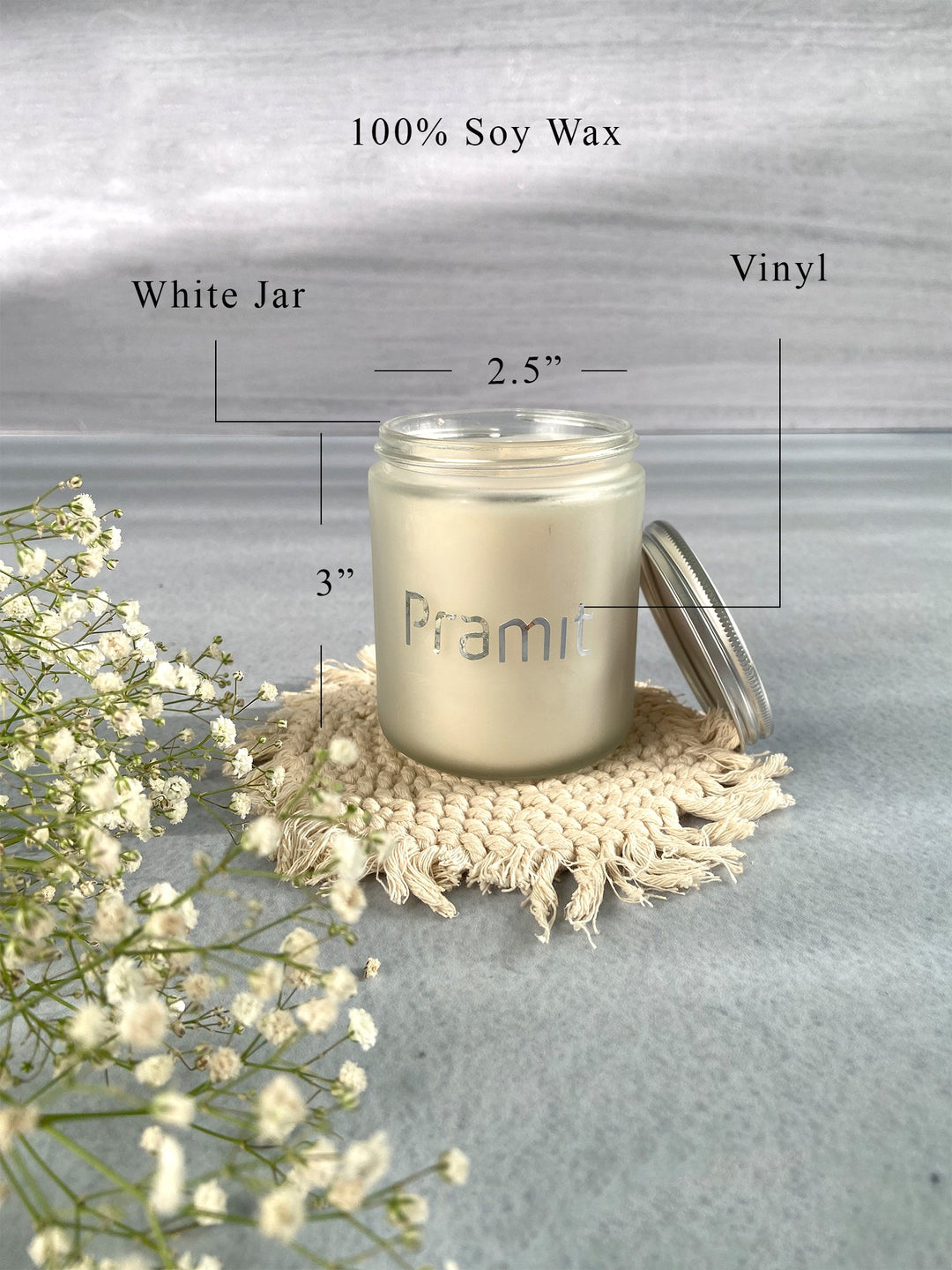 Vanilla - Frosted Jar Silver Lid