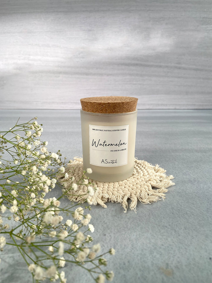 Watermelon- Frosted Jar Cork Lid
