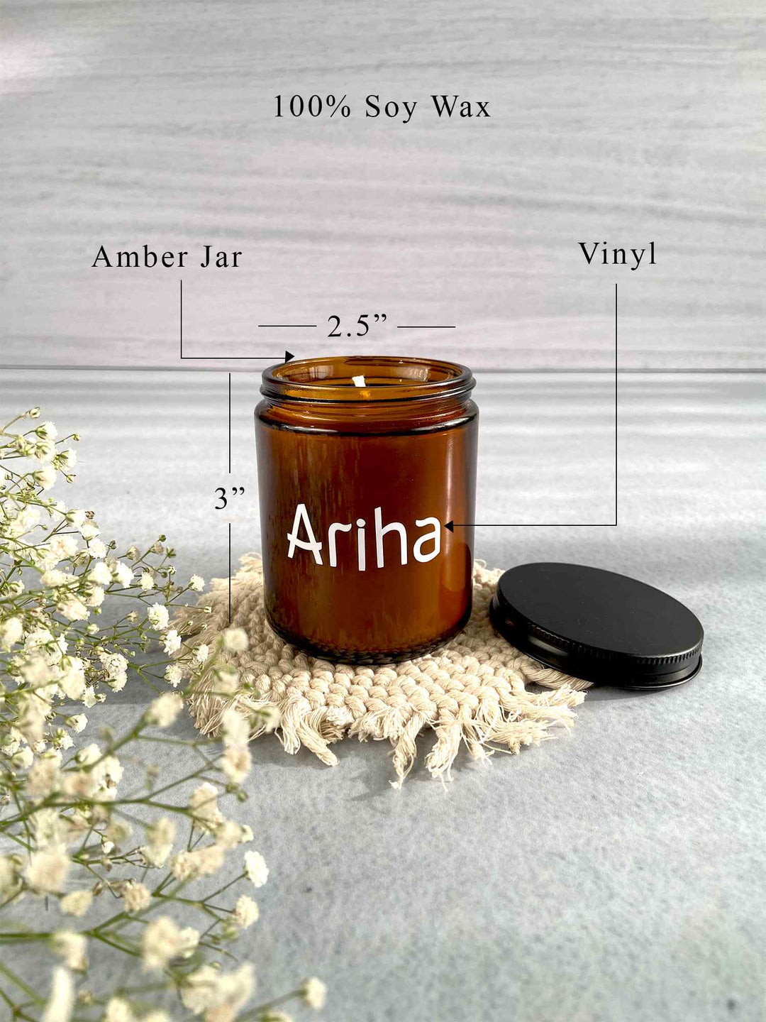 Million Wishes - Amber Jar Black Lid